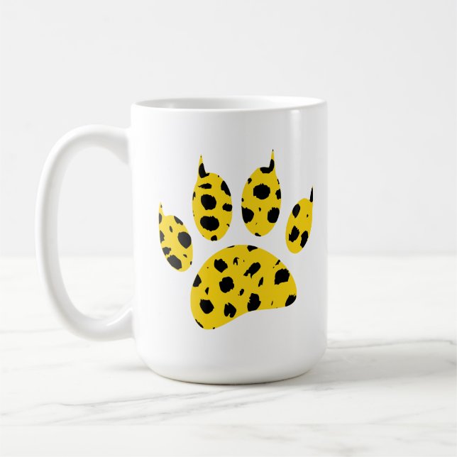 Cheetah Paw Skriv ut Kaffemugg (Vänster)