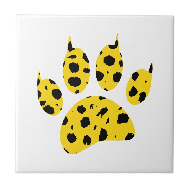 Cheetah Paw Skriv ut Kakelplatta (Framsidan)