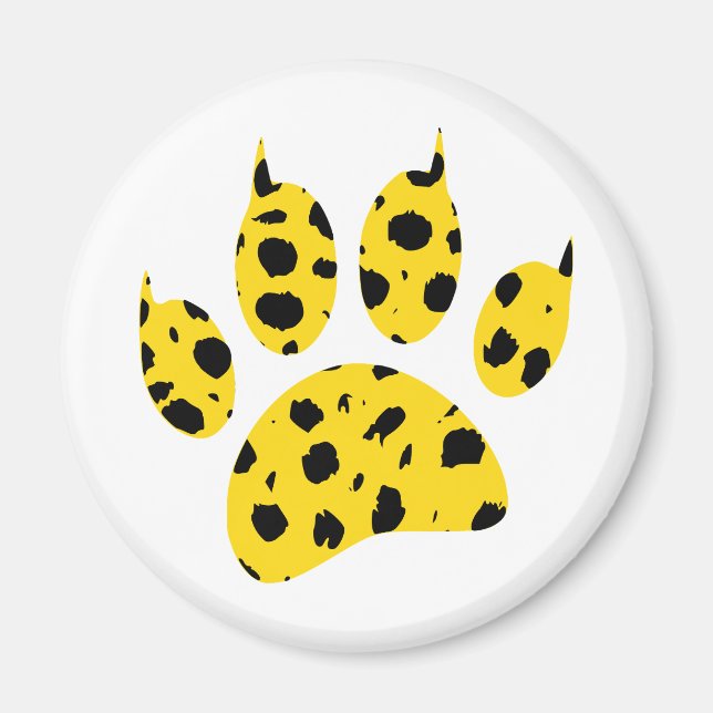 Cheetah Paw Skriv ut Magnet (Framsidan)