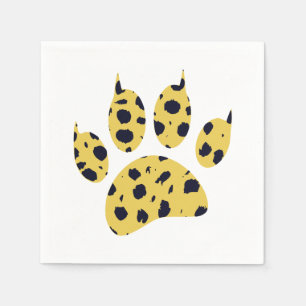 Cheetah Paw Skriv ut Pappersservett