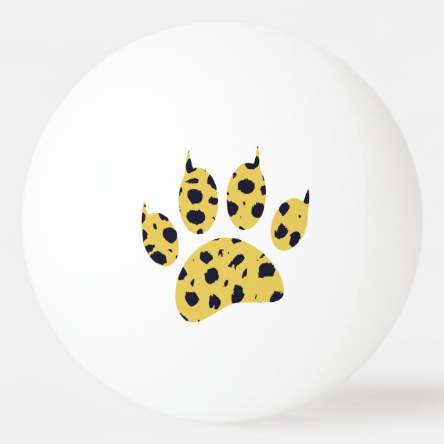 Cheetah Paw Skriv ut Pingisboll (Framsidan)