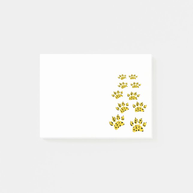 Cheetah Paw Skriv ut Post-it Block (Framsida)