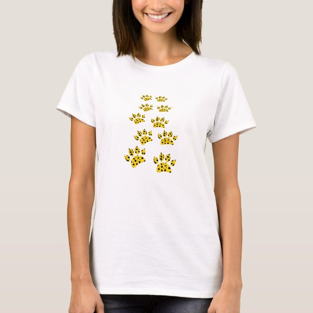 Cheetah Paw Skriv ut T Shirt (Framsida)