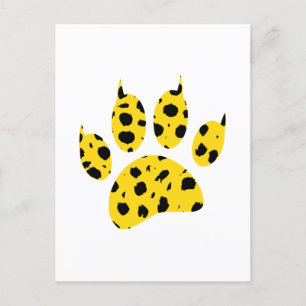 Cheetah Paw Skriv ut Vykort