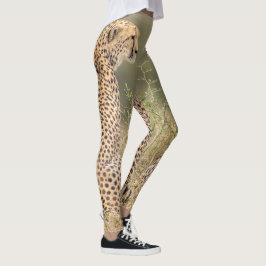 Cheetah Photographed in the Vild Quality Leggings