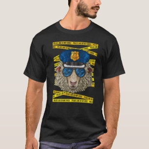 Cheetah Polischef Policeman Police Farm Anim T Shirt