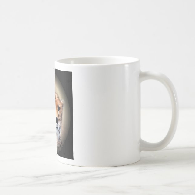 Cheetah Porträtt by Full Moon: Naturens Grace Kaffemugg (Höger)