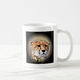 Cheetah Porträtt by Full Moon: Naturens Grace Kaffemugg