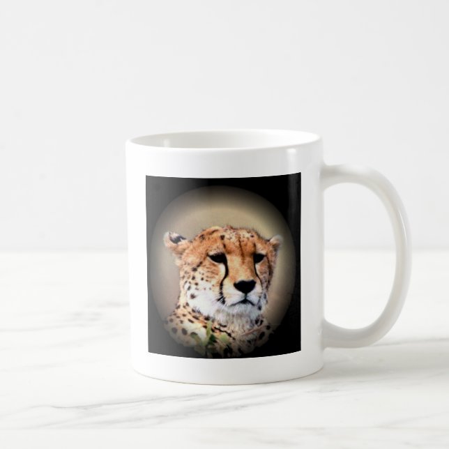 Cheetah Porträtt by Full Moon: Naturens Grace Kaffemugg (Höger)