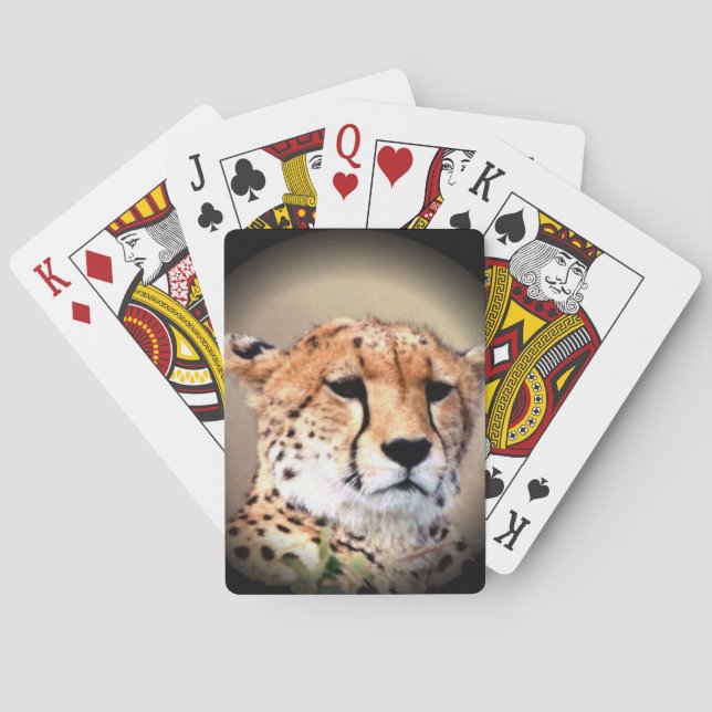Cheetah Porträtt by Full Moon: Naturens Grace Spelkort (Baksidan)