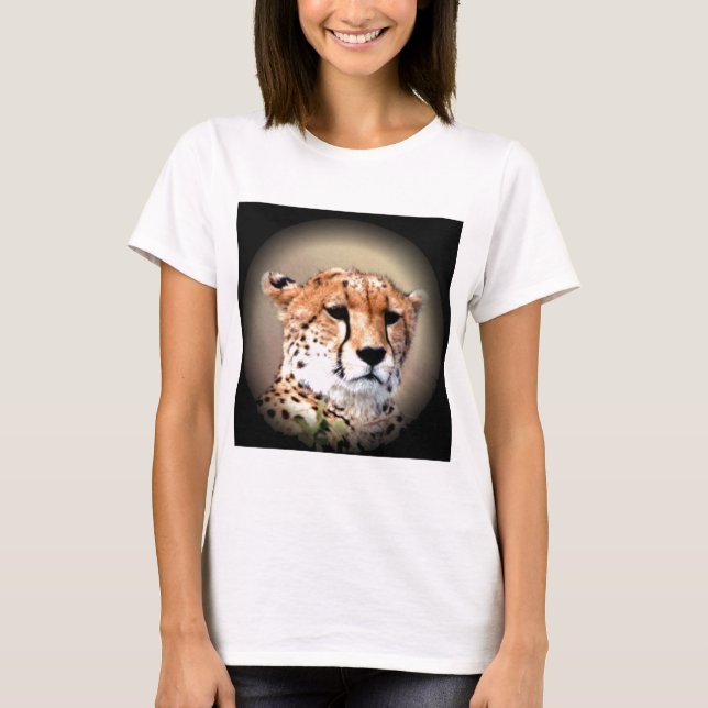 Cheetah Porträtt by Full Moon: Naturens Grace Tee (Framsida)