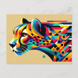 Cheetah Postcard Vykort