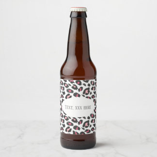 cheetah print, animal print, Leopard, cheetah Ölflaska Etikett