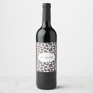 cheetah print, animal print, Leopard, cheetah Vinflaska Etikett