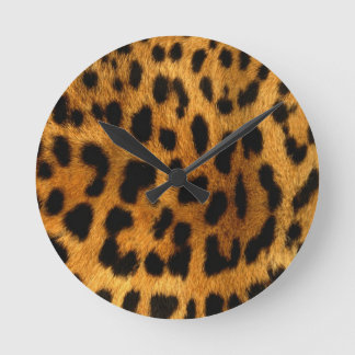 Cheetah Print Clock Rund Klocka