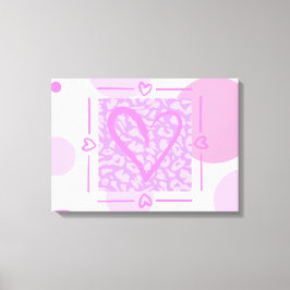 Cheetah Print Heart Polkadots Wall Art Canvastryck