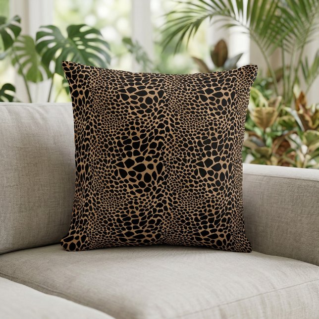 Cheetah Print Large & Small Spots Dekorativ kudde (Animal Print Pillow)