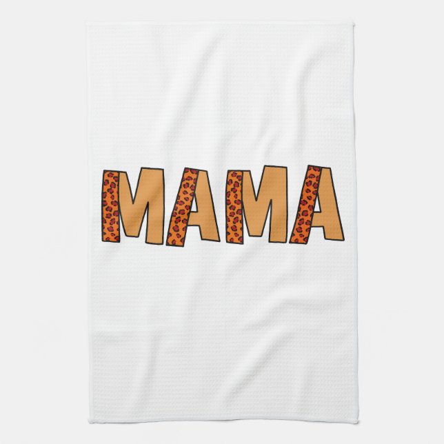 Cheetah Print Leopard Mamma Kökshandduk (Vertikal)
