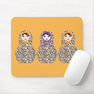 Cheetah Print Matryoshka Mousepad Musmatta