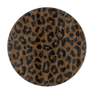 Cheetah Print Mönster Black Brown