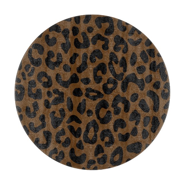 Cheetah Print Mönster Black Brown (Framsidan)
