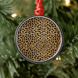 Cheetah Print mönster Julgransprydnad Metall