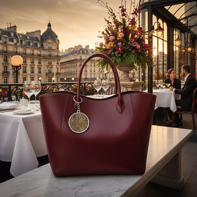 Cheetah Print mönster Rund Silverfärgad Nyckelring (Cheetah Print pattern Keychain
)