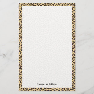 Cheetah Print Stationery Brevpapper