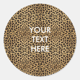 Cheetah Print Sticker Runt Klistermärke
