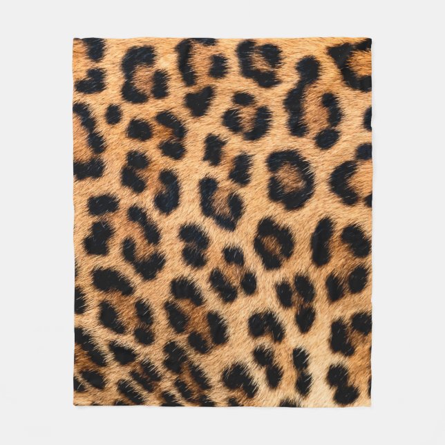 Cheetah print struktur fleecefilt (Framsidan)