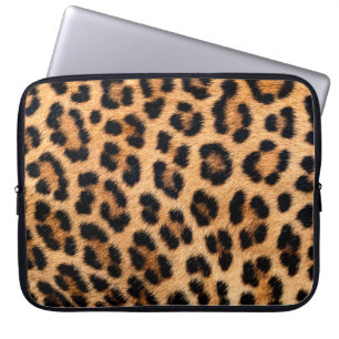 Cheetah print struktur laptop fodral