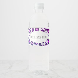 cheetah rosa, animal+print, Leopard,cheetah Vattenflaskor Etikett