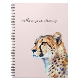 Cheetah  Rosa Anteckningsbok