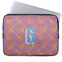 Cheetah, rosa leopard monogrammed