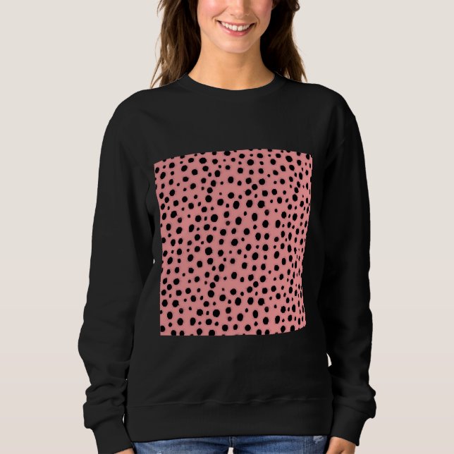 Cheetah Rosa Mönster T Shirt (Framsida)