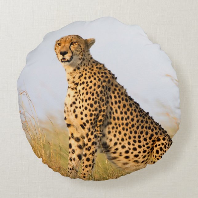 Cheetah Rund Kudde (Baksidan)