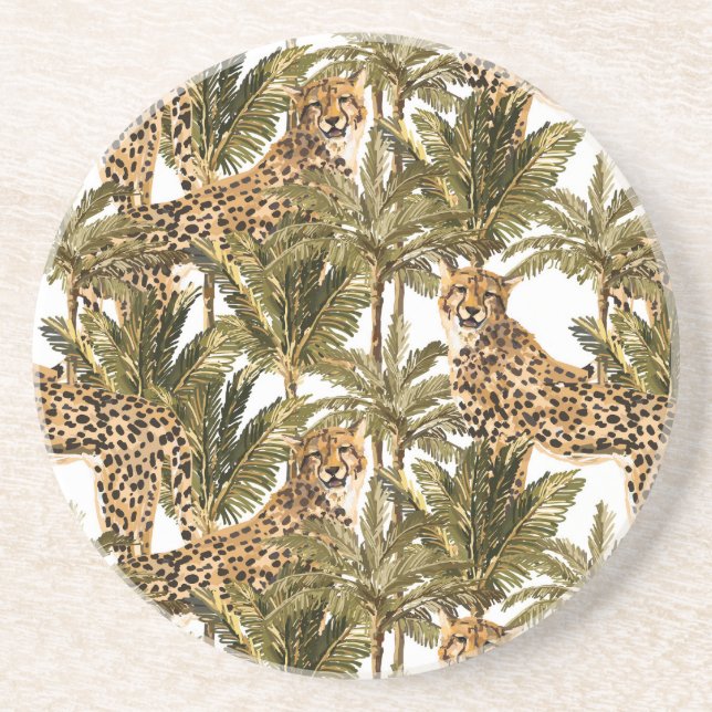 Cheetah Sandstens Coaster Underlägg (Framsidan)