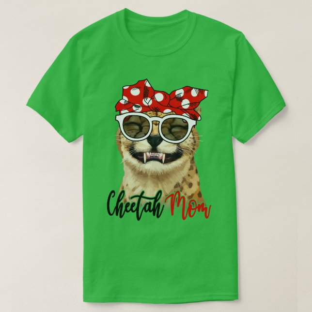Cheetah Shirt Cheetah Mamma Bandana T Shirt (Design framsida)