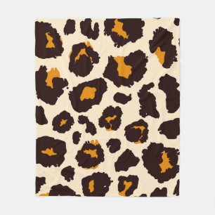 Cheetah Skin, Animal Print Struktur. Fleecefilt