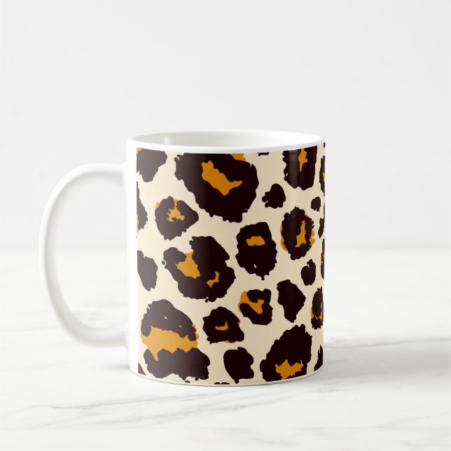 Cheetah Skin, Animal Print Struktur. Kaffemugg (Vänster)