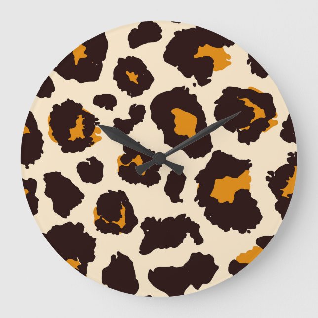 Cheetah Skin, Animal Print Struktur. Stor Klocka (Framsida)