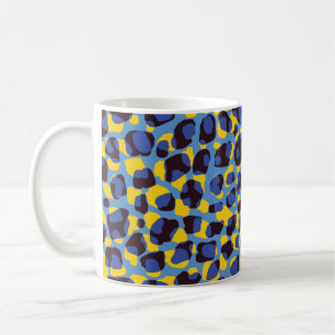 Cheetah skin struktur, sömlös djurskrift. kaffemugg