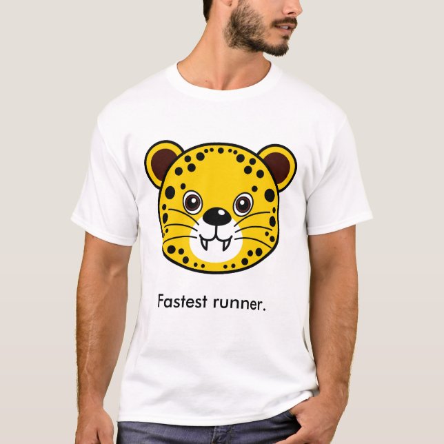 Cheetah: Snabbast runner. Tee Shirt (Framsida)