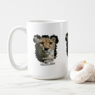 Cheetah snabbt och fruktlöst kaffemugg