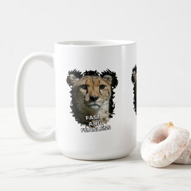 Cheetah snabbt och fruktlöst kaffemugg (Med munk)