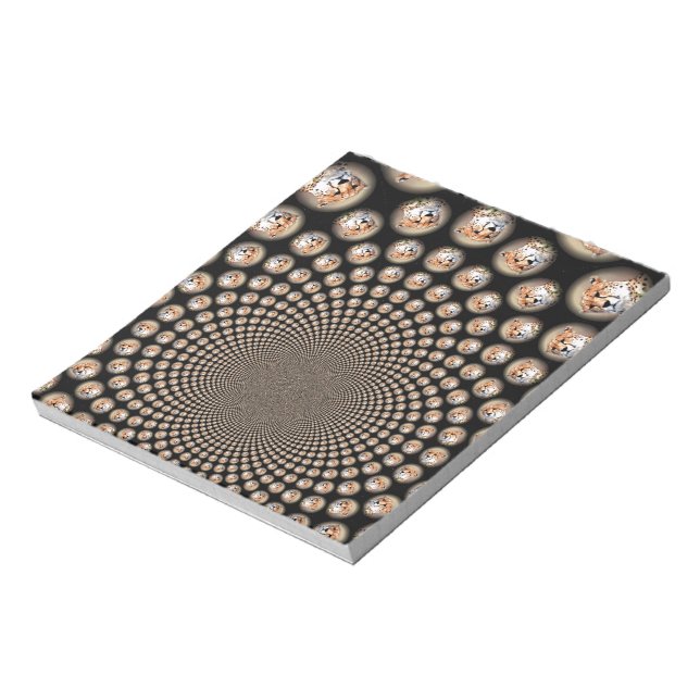 Cheetah Spin Spectacle - Kattdjur Frenzy: Färgfull Anteckningsblock (Roterad)