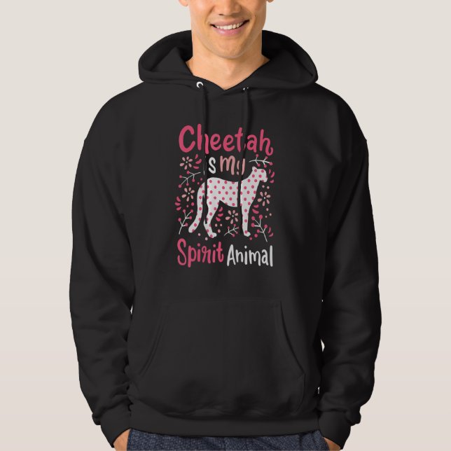 Cheetah Spirit Animal Hoodie (Framsida)