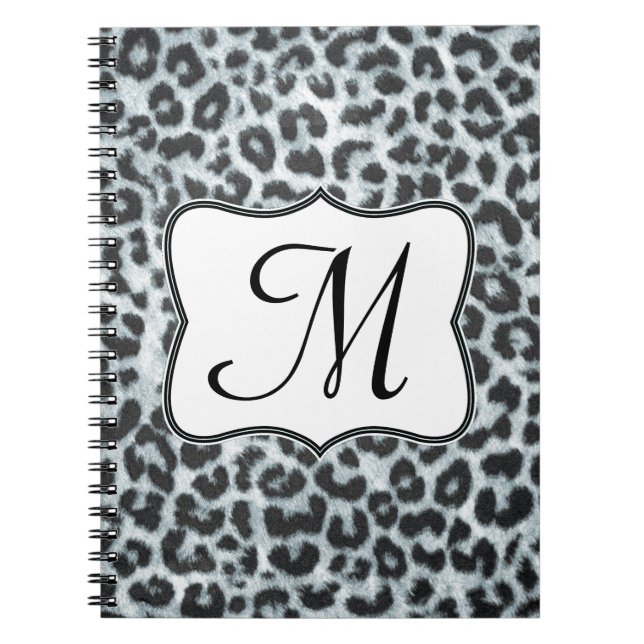 Cheetah Spot Animal Monogram Inledande anmärkning  Anteckningsbok (Framsidan)