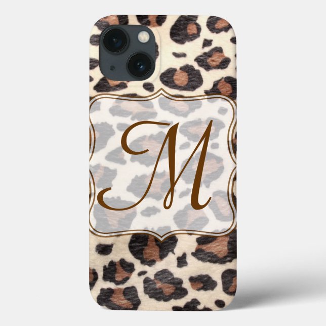 Cheetah Spot Animal Print Vild Monogram IPAD Case (Baksida)