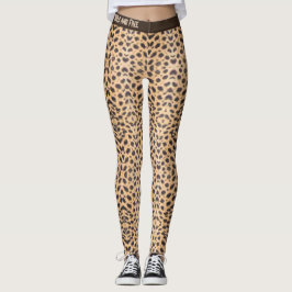 Cheetah Spots anpassar Vilden Text Live och gratis Leggings